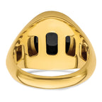 14k 1/6 carat Lab Grown Diamond VS/SI+ G+ and Onyx Complete Men's Ring