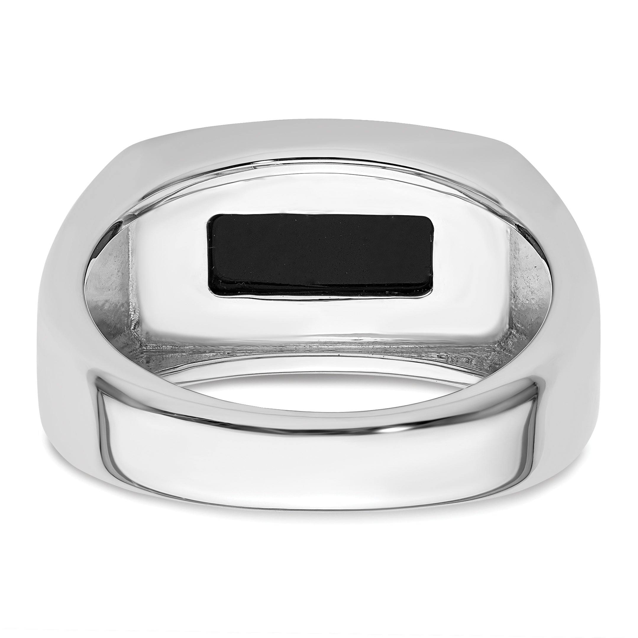 14k White Gold 1/5 carat Lab Grown Diamond VS/SI+ G+ and Onyx Complete Men's Ring