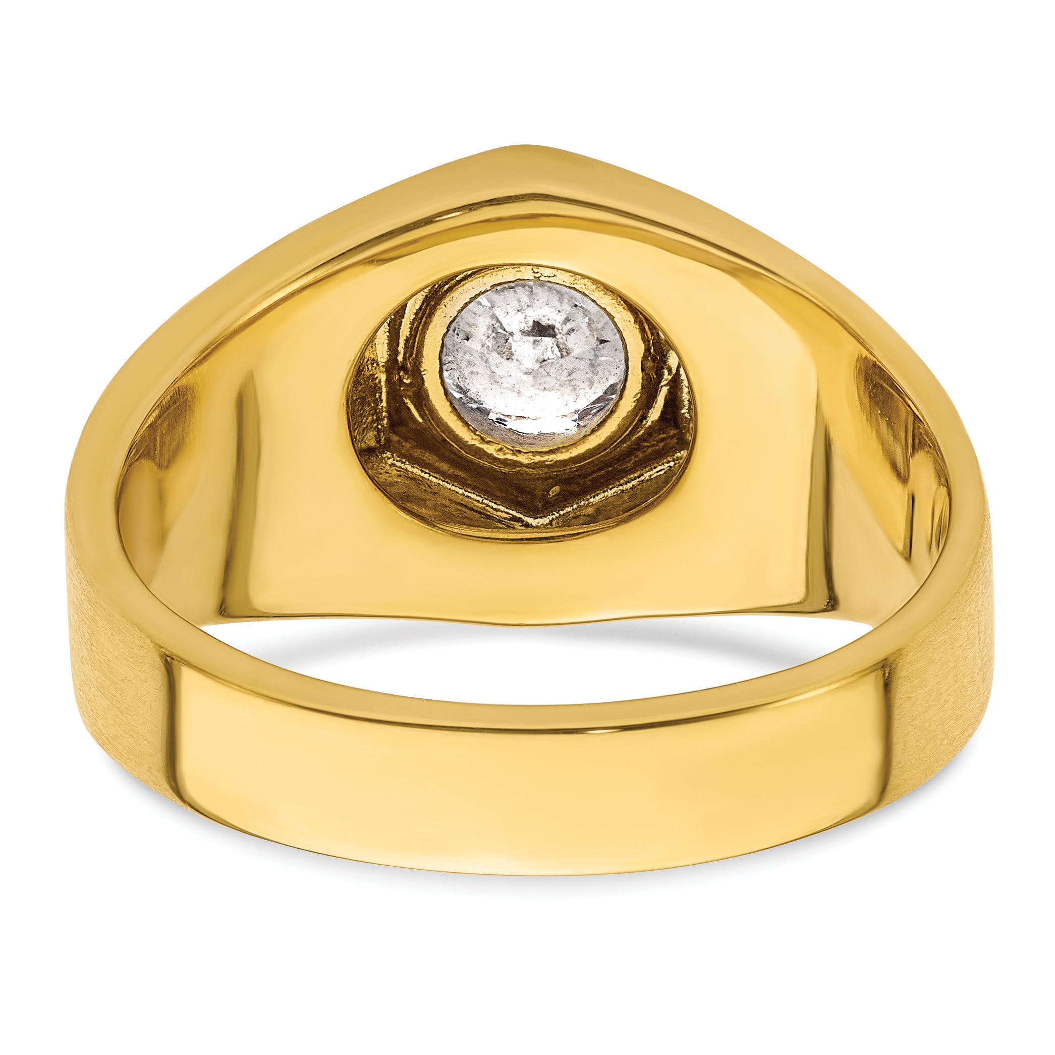 14k Two Tone 1 1/5 carat Lab Grown Diamond VS/SI+ G+ Complete Polished Men's Ring