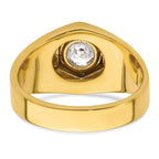 14k Two Tone 1 1/5 carat Lab Grown Diamond VS/SI+ G+ Complete Polished Men's Ring