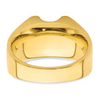 14k Two-Tone Polished and Satin Men's Ring Mounting, Mounting Only - Sophia Jewelers