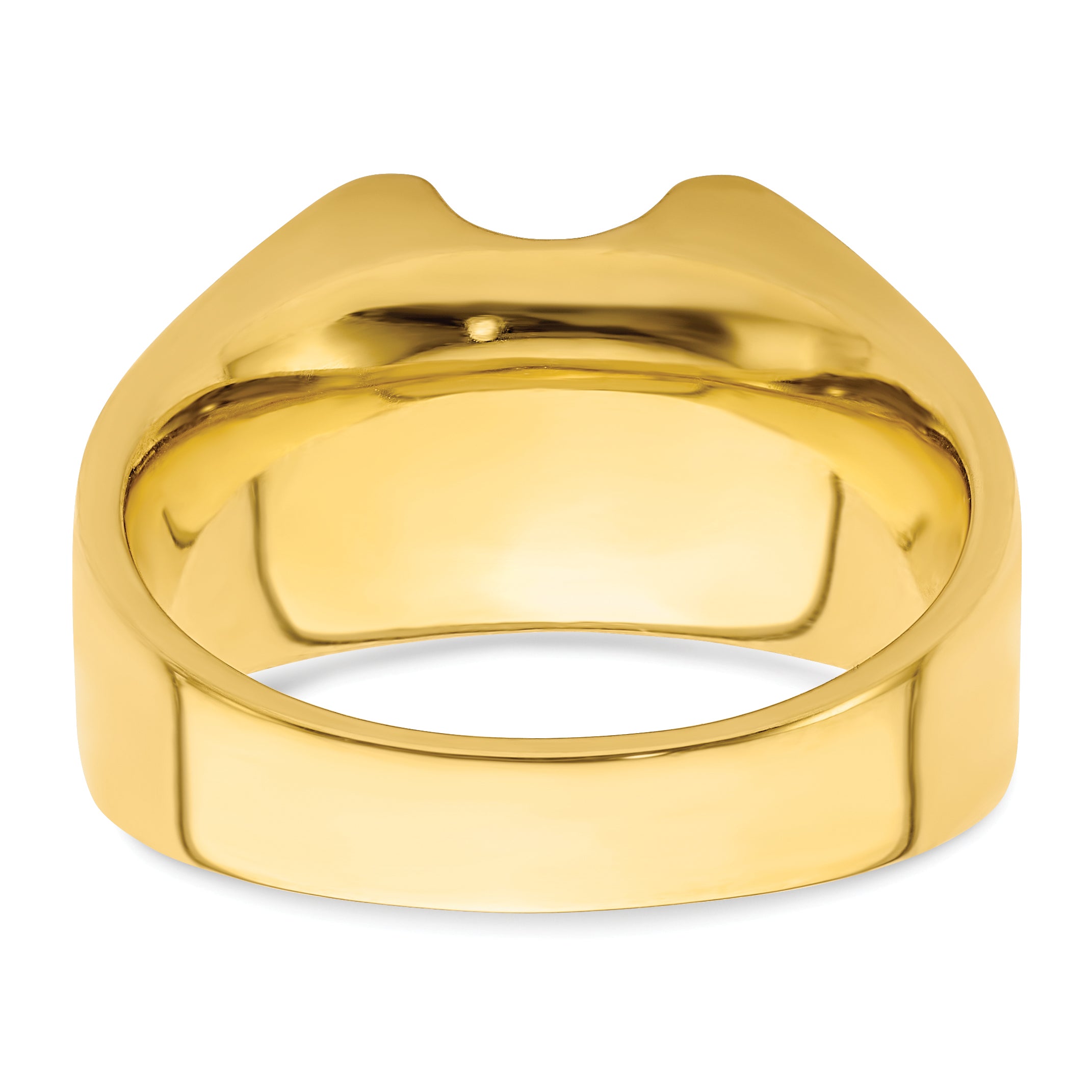 14k Two-Tone Polished and Satin Men's Ring Mounting, Mounting Only - Sophia Jewelers