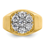 14k Two-Tone 1 3/8 carat Lab Grown Diamond VS/SI+ G+ Complete Men's Cluster Ring