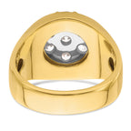 14k Two-Tone 1 3/8 carat Lab Grown Diamond VS/SI+ G+ Complete Men's Cluster Ring