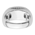 14k White Gold 1/3 carat Lab Grown Diamond VS/SI+ G+ and Created Emerald Complete Men's Ring