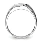 14k White Gold with Black Rhodium 1/2 carat Lab Grown Diamond VS/SI+ G+ Complete Satin Men's Ring