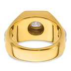 14k Two-tone Polished Men's Ring Mounting, Mounting Only - Sophia Jewelers
