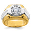 14k Two-tone Polished Men's Ring Mounting, Mounting Only - Sophia Jewelers