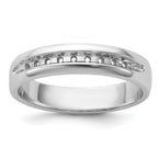 14k White Gold Polished Nine Stone Men's Ring Mounting, Mounting Only - Sophia Jewelers