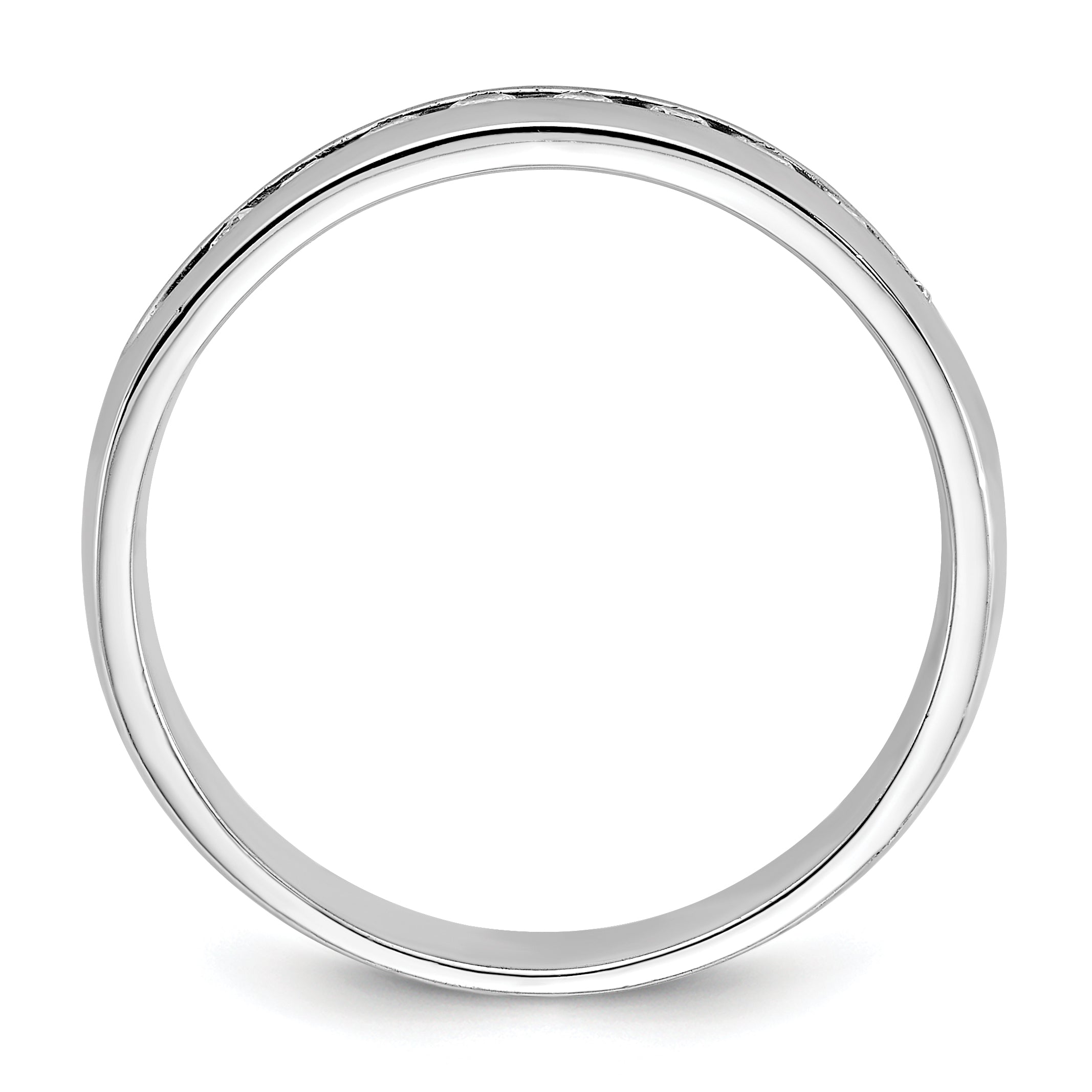 IBGoodman 14k White Gold Men's Polished 9-Stone 1/4 Carat Lab Grown Diamond Ring Secondary image