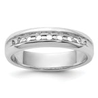 14k White Gold Polished Nine Stone Men's Ring Mounting, Mounting Only - Sophia Jewelers