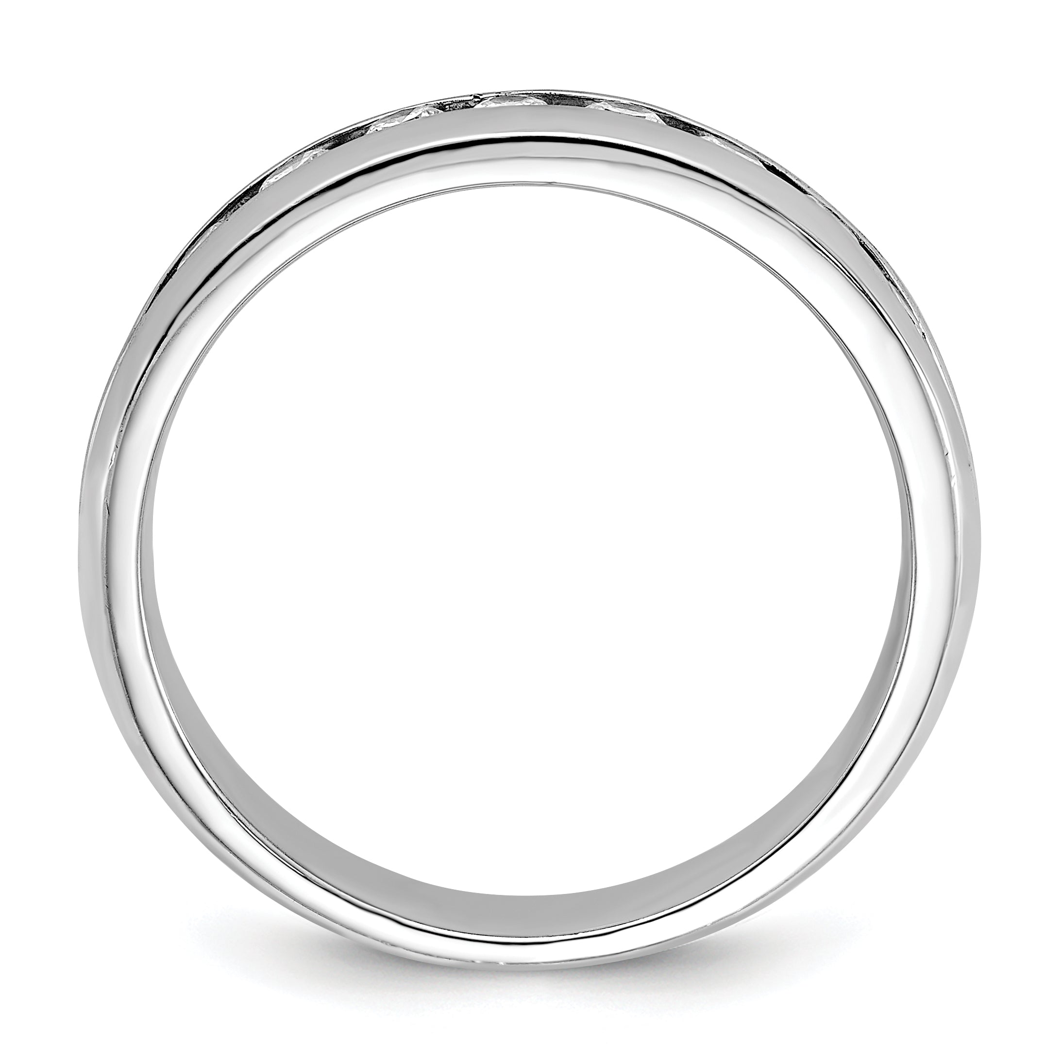 IBGoodman 14k White Gold Men's Polished 9-Stone 1/2 Carat Lab Grown Diamond Ring Secondary image