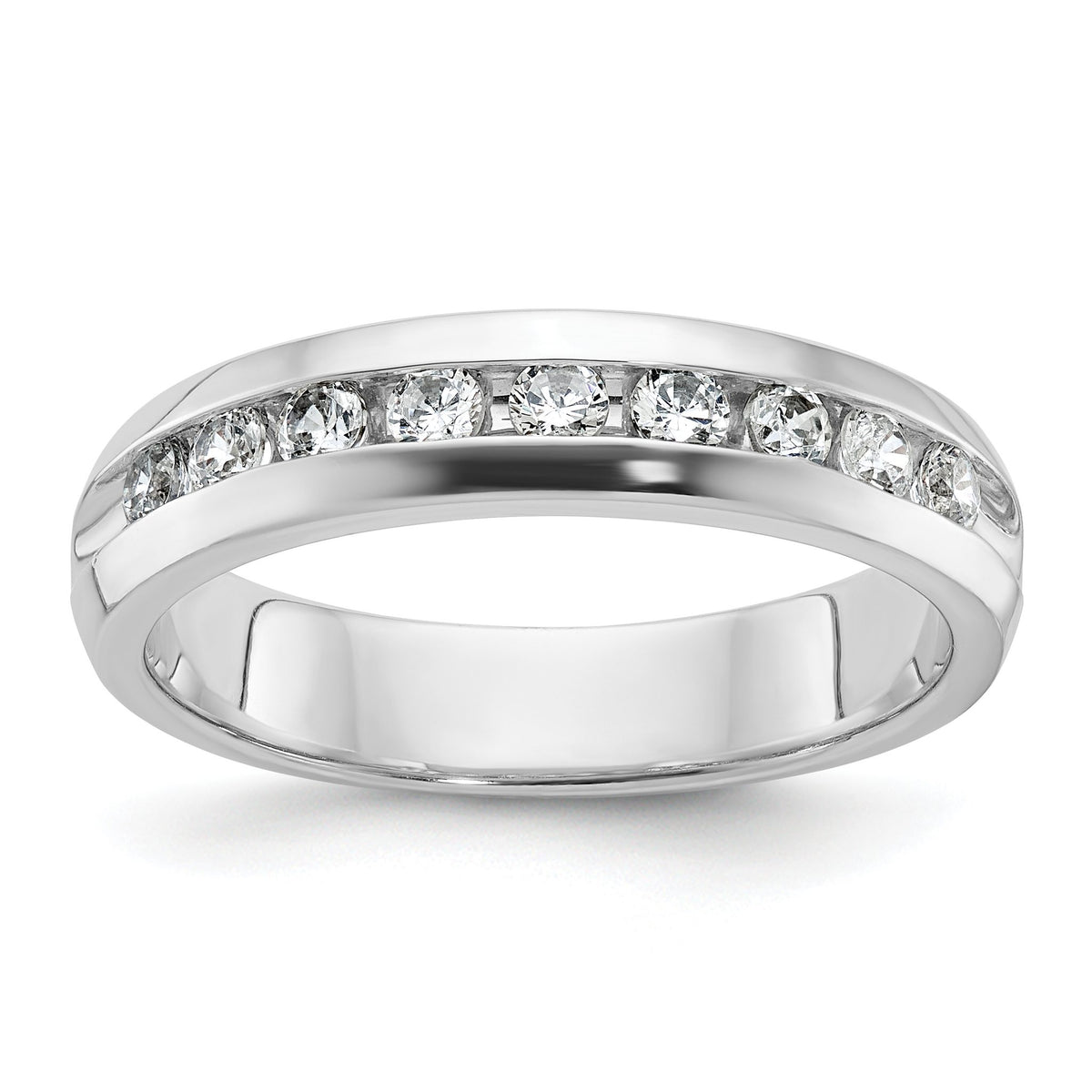 Men's Nine-Stone Lab-Grown Diamond Ring in 14K White Gold (1/2 ct. tw.), Size 10 - Sophia Jewelers Main image