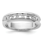 14k White Gold Polished Nine Stone Men's Ring Mounting, Mounting Only - Sophia Jewelers