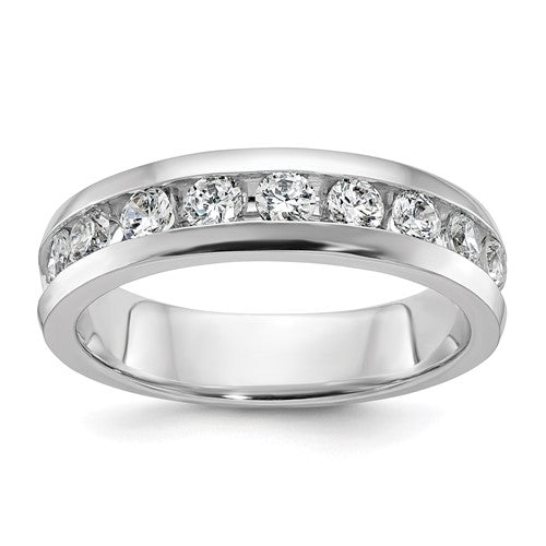 Men's Nine-Stone Lab-Grown Diamond Ring in 14K White Gold (1 ct. tw.), Size 10 - Sophia Jewelers Main image