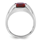 14k White Gold Mens Barrel Gemstone and Diamond Ring Mounting, Mounting Only - Sophia Jewelers