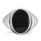 14k White Gold Mens Oval Gemstone Ring Mounting, Mounting Only - Sophia Jewelers