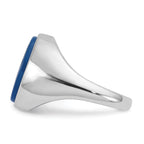 14k White Gold Mens Oval Gemstone Ring Mounting, Mounting Only - Sophia Jewelers