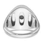 14k White Gold Mens Oval Gemstone Ring Mounting, Mounting Only - Sophia Jewelers