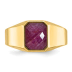 14k Mens Octagon Gemstone Ring Mounting, Mounting Only - Sophia Jewelers