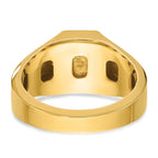 14k Mens Octagon Gemstone Ring Mounting, Mounting Only - Sophia Jewelers