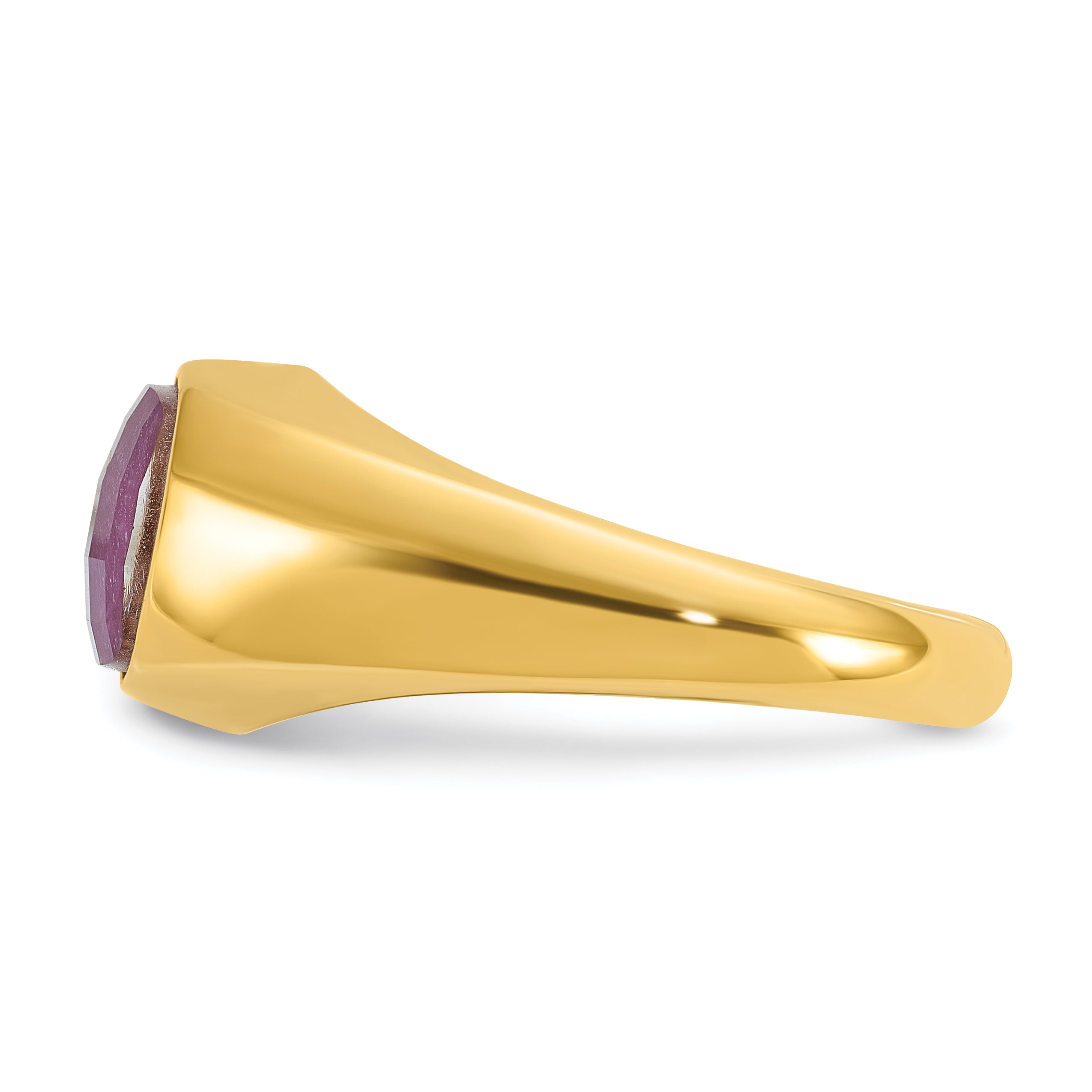 14k Mens Cushion Gemstone Ring Mounting, Mounting Only - Sophia Jewelers