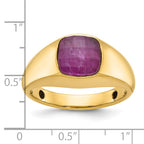 14k Mens Cushion Gemstone Ring Mounting, Mounting Only - Sophia Jewelers