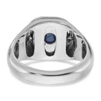 10kw Men's Sapphire Doublet Stone and Diamond Complete Ring