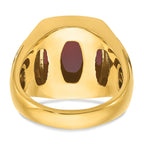 14k Mens Cushion Carnelian and 1/10 carat Diamond Complete Ring - Sophia Jewelers