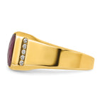 14k Mens Octagon Gemstone and Diamond Ring Mounting, Mounting Only - Sophia Jewelers