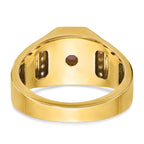 14k Mens Octagon Gemstone and Diamond Ring Mounting, Mounting Only - Sophia Jewelers