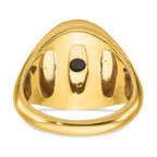 10k Men's Oval Onyx and Diamond Complete Ring