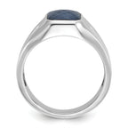 10kw Men's Sapphire Doublet Stone and Diamond Complete Ring