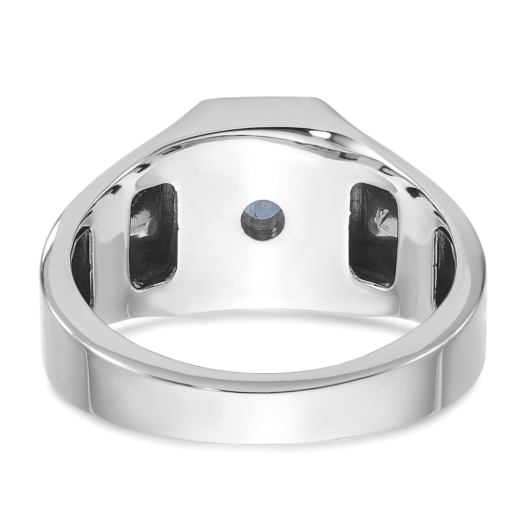 10kw Men's Sapphire Doublet Stone and Diamond Complete Ring