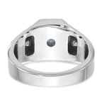 10kw Men's Sapphire Doublet Stone and Diamond Complete Ring