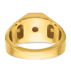 14k Mens Octagon Gemstone and Diamond Ring Mounting, Mounting Only - Sophia Jewelers