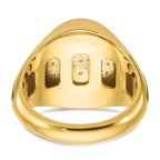 14k Mens Oval Gemstone Ring Mounting, Mounting Only - Sophia Jewelers