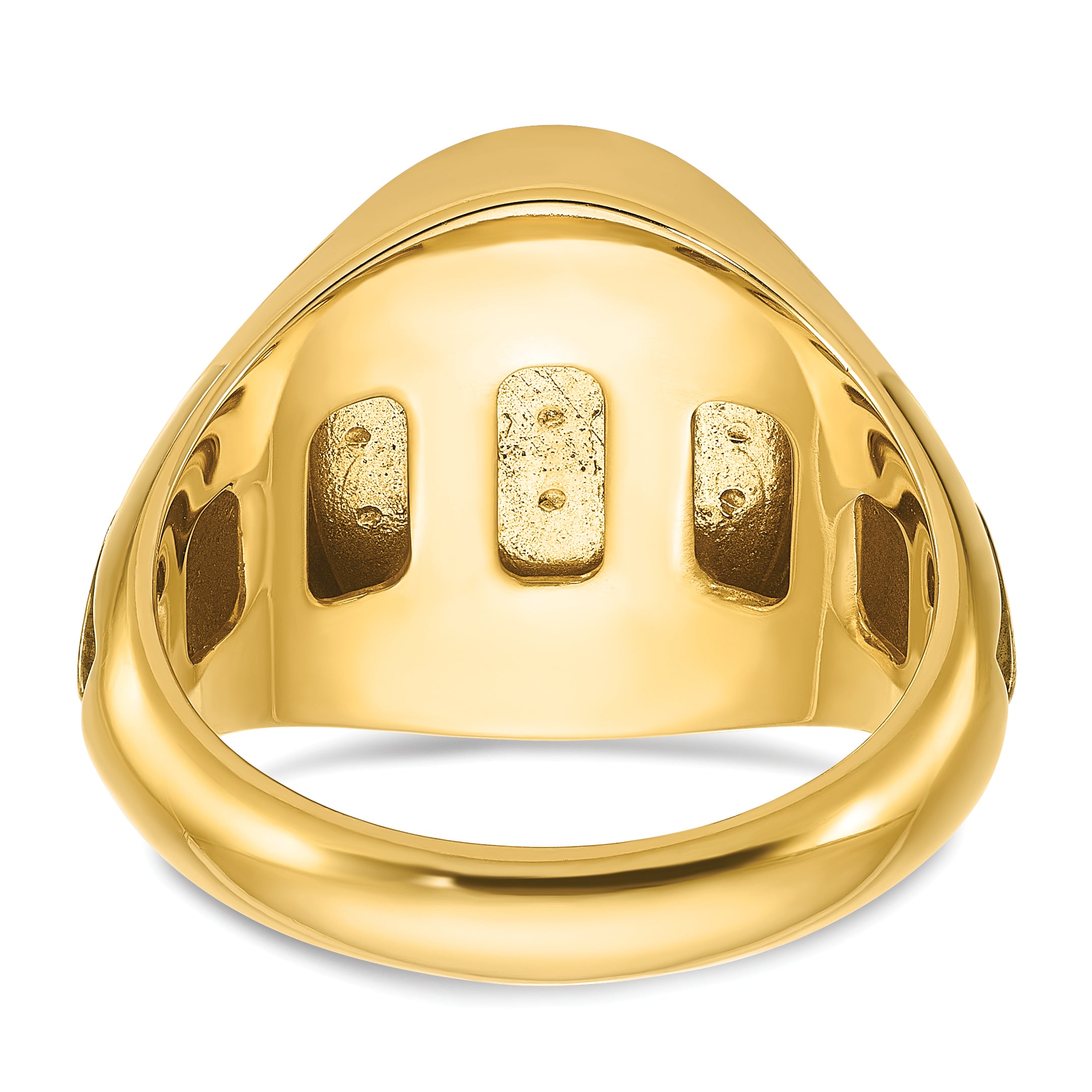 14k Mens Oval Gemstone Ring Mounting, Mounting Only - Sophia Jewelers