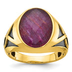 14k Mens Oval Gemstone Ring Mounting, Mounting Only - Sophia Jewelers