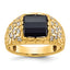 14k Mens Barrel Onyx and Diamond Nugget Ring Mounting, Mounting Only - Sophia Jewelers