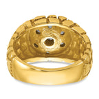 14k Mens Two-tone Nugget Cluster Ring Mounting, Mounting Only - Sophia Jewelers