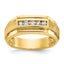 14k Polished and Satin Five Stone Men's Ring Mounting, Mounting Only - Sophia Jewelers