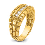 14k Mens Diamond Nugget Ring Mounting, Mounting Only - Sophia Jewelers