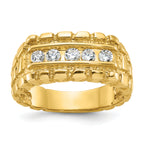 14k Mens 1/3 carat Diamond Nugget Complete Ring - Sophia Jewelers