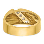 14k Mens Polished 4-Stone Ring Mounting, Mounting Only - Sophia Jewelers