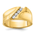 14k Men's Polished 4-Stone 1/3 Carat AA Quality Diamond Ring - Sophia Jewelers