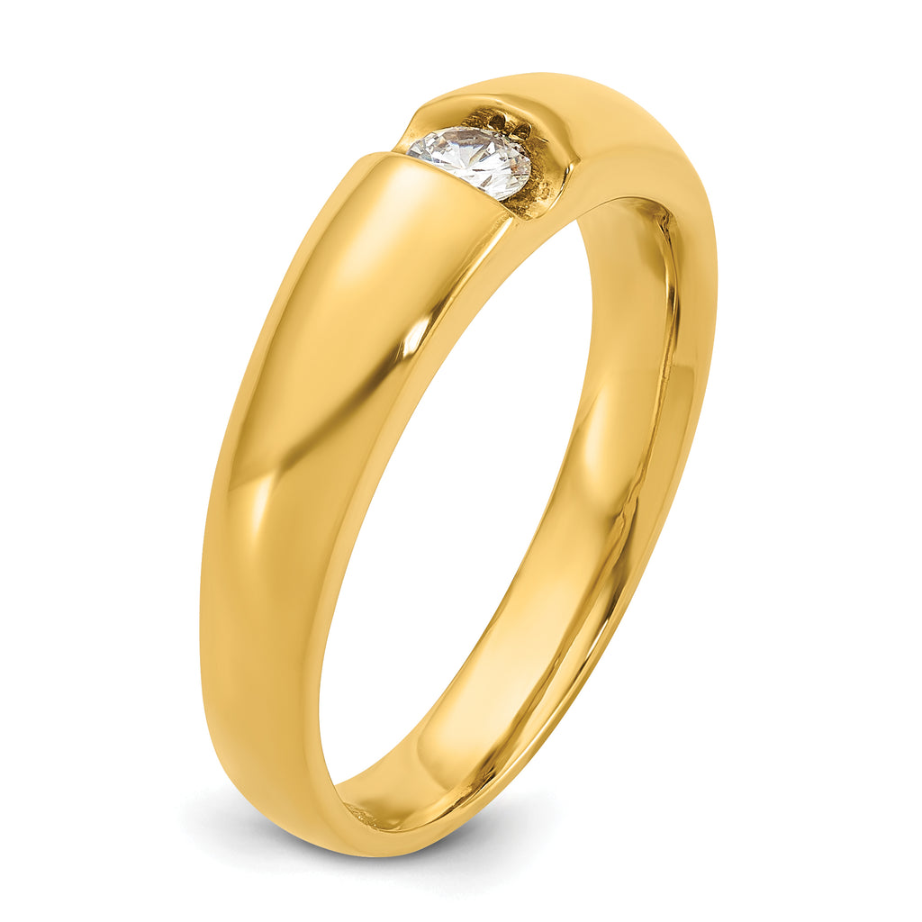 14k Mens 1/5 carat Diamond Complete Ring - Sophia Jewelers