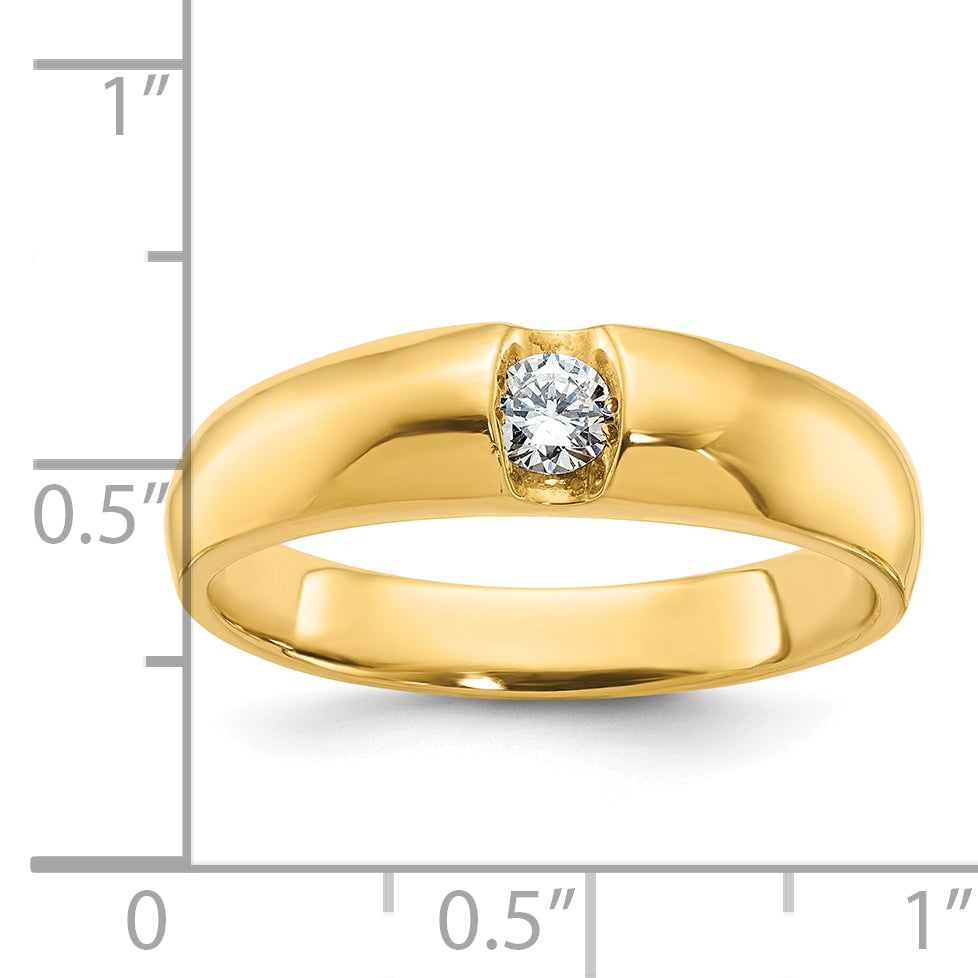 14k Mens 1/5 carat Diamond Complete Ring Secondary image
