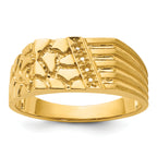 14k Mens Diamond Nugget Ring Mounting, Mounting Only - Sophia Jewelers