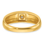 14k Mens Polished and Satin Diamond Ring Mounting, Mounting Only - Sophia Jewelers
